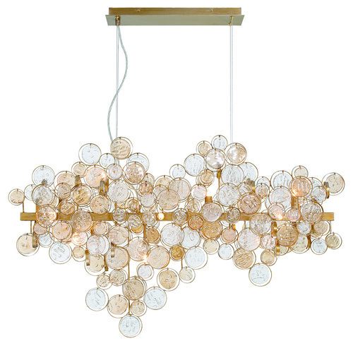 Trento 40-Inch Linear Chandelier in Gold by Eurofase
