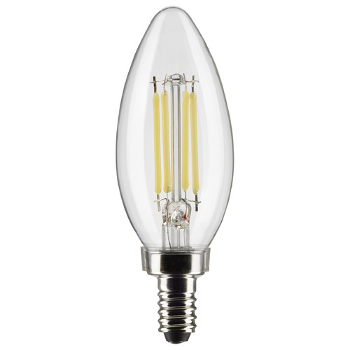 Satco Lighting 5.5W B11 3000K Clear LED Light Bulbs 2-Pack by Satco Lighting S21828