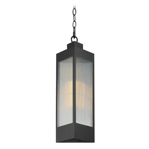 Maxim Lighting Triform Black & Antique Brass Outdoor Hanging Light by Maxim Lighting 30764CRBKAB