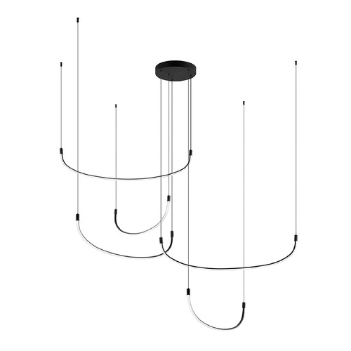 Kuzco Lighting Kuzco Lighting Talis Black LED Multi-Light Pendant MP89570-BK-UNV