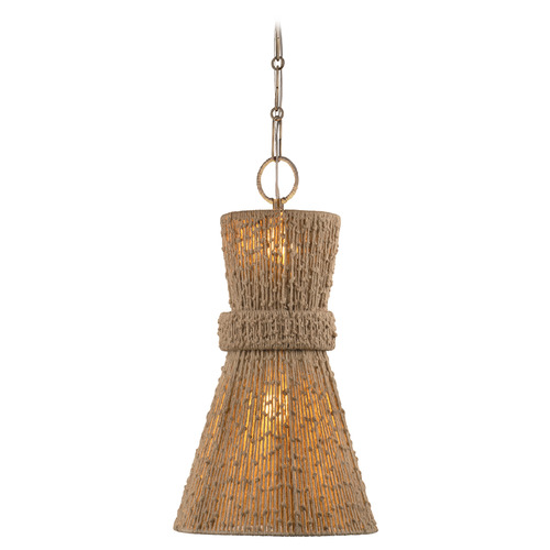 Troy Lighting Raphael Patina Brass LED Pendant Light with Conical Shade