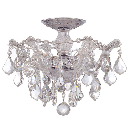 Crystorama Lighting Maria Theresa Polished Chrome Semi-Flushmount Light