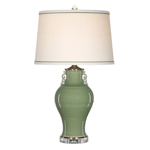 Currey and Company Londonderry Green & Clear Table Lamp with Empire Shade