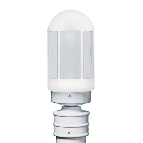 Frosted Glass Post Light White Costaluz by Besa Lighting
