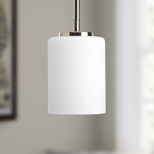 Progress Lighting Replay Mini Pendant in Polished Nickel by Progress Lighting P5170-104