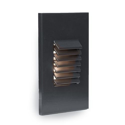 WAC Lighting LED Low Voltage Vertical Louvered Step and Wall Light 4061-27BK