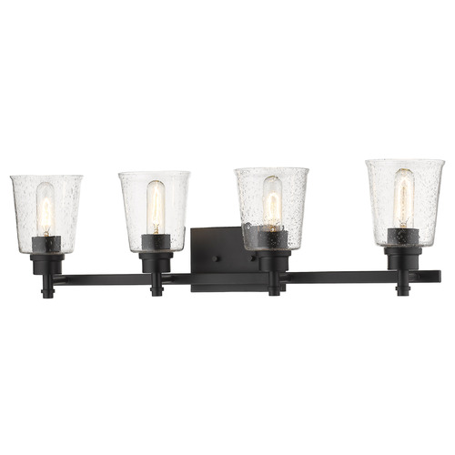 Z-Lite Bohin Matte Black Bathroom Light by Z-Lite 464-4V-MB