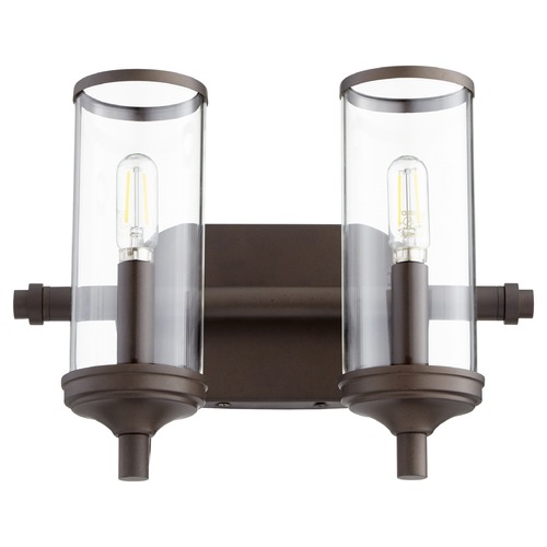 Quorum Lighting Collins Oiled Bronze Bathroom Light by Quorum Lighting 5044-2-86