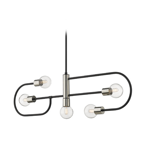 Neutra Matte Black & Polished Nickel Linear Light by Z-Lite