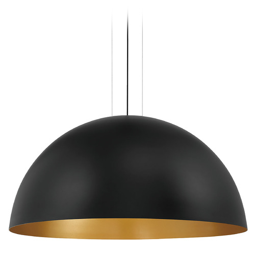 Eurofase Lighting Laverton 47-Inch Dome Pendant in Black & Gold by Eurofase Lighting 37230-022