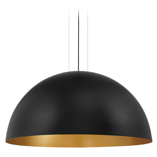 Laverton 47-Inch Dome Pendant in Black & Gold by Eurofase Lighting