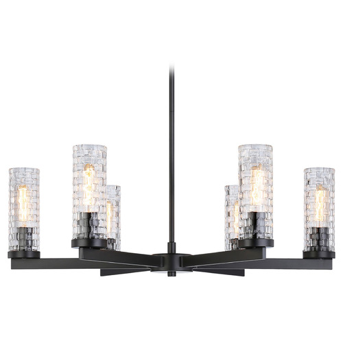 Matteo Lighting Weaver Black Chandelier