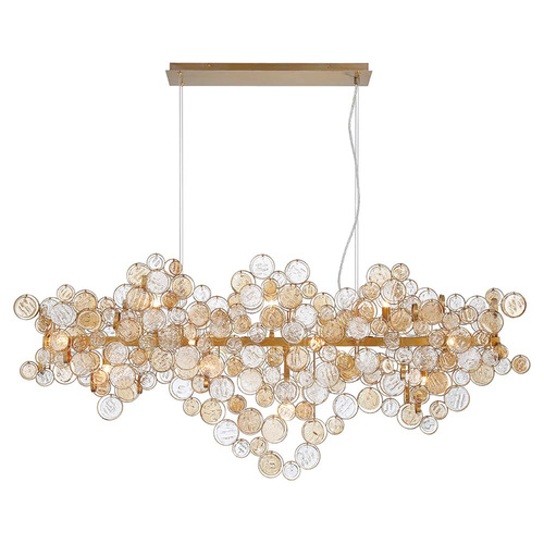 Trento 56-Inch Linear Chandelier in Gold by Eurofase Lighting