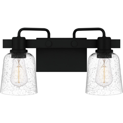 Lydia Matte Black Bathroom Light by Quoizel Lighting