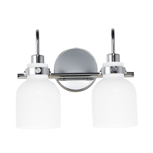 Milk Polished Chrome Bathroom Light by Maxim Lighting