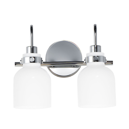 Maxim Lighting Milk Polished Chrome Bathroom Light by Maxim Lighting 12332WTPC