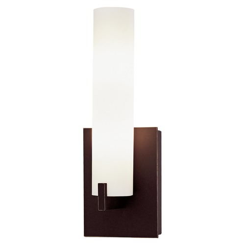Tube Wall Sconce in Dark Restoration Bronze by George Kovacs