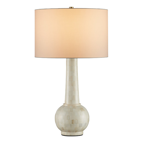 Currey and Company Osa Natural Bone Table Lamp with Drum Shade