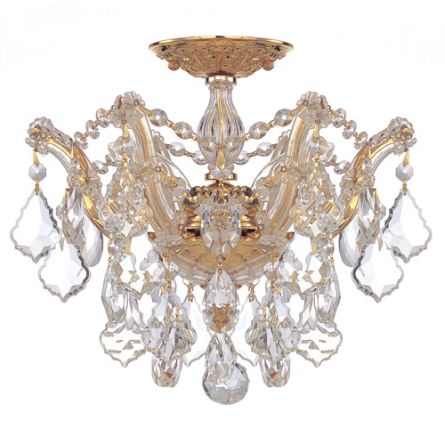 Crystorama Lighting Maria Theresa Gold Semi-Flushmount Light