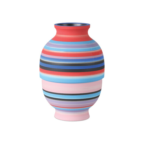 Happy 80s Small Bright Blue & Red Vase by Currey & Company