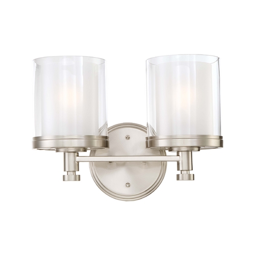 Modern Bathroom Light in Brushed Nickel by Nuvo Lighting