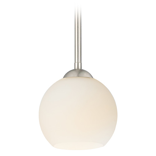 Design Classics Lighting Gala Mini Pendant in Satin Nickel by Design Classics Lighting 581-09 G1832-WH