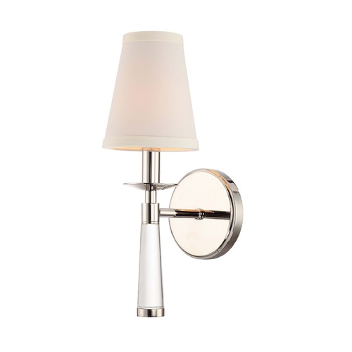 Crystorama Lighting Baxter Polished Nickel Sconce