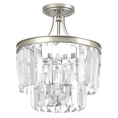 Progress Lighting Glimmer Silver Ridge Semi-Flush Mount by Progress Lighting P2325-134