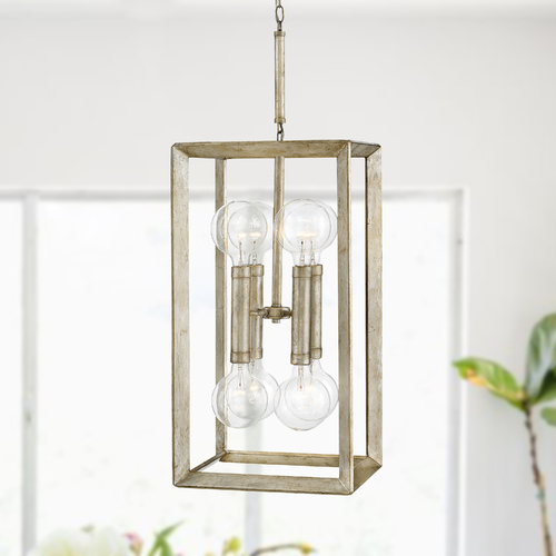 Hinkley Hinkley Tinsley 8-Light Silver Leaf Mini-Chandelier 3108SL
