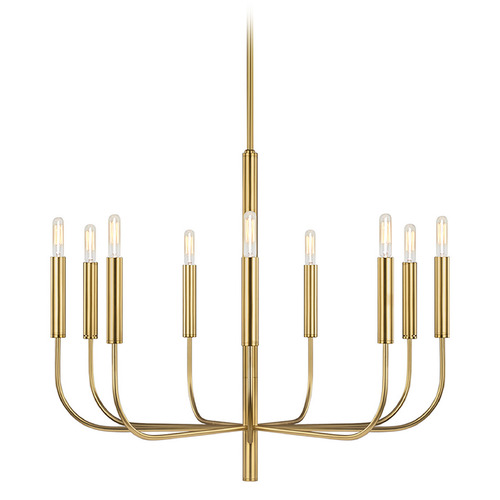 ED Ellen Degeneres 9Lt. Brianna 30-inch Wide Burnished Brass Chandelier