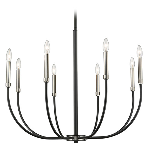 Z-Lite Haylie Matte Black & Brushed Nickel Chandelier by Z-Lite 479-8MB-BN