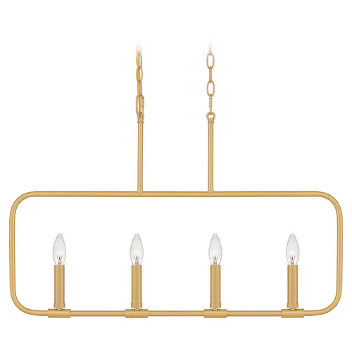 Abner 32-Inch Linear Pendant in Aged Brass by Quoizel Lighting