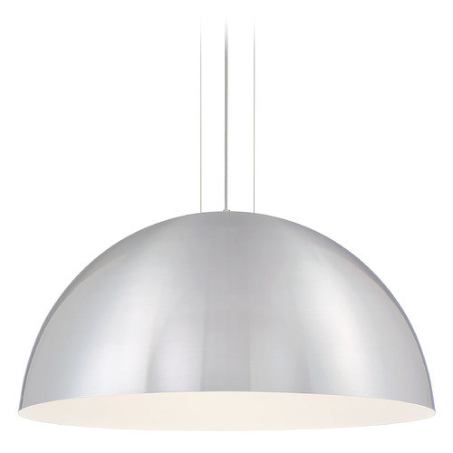 Laverton 47-Inch Dome Pendant in Aluminum & White by Eurofase Lighting