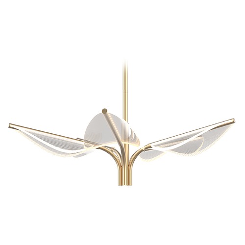 Flora 31-Inch Natural Brass LED Pendant by Alora Lighting