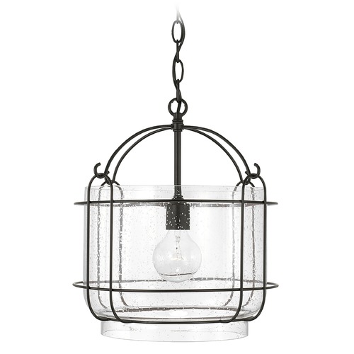 HomePlace by Capital Lighting Harmon 14.25-Inch Matte Black Pendant by HomePlace by Capital Lighting 342912MB