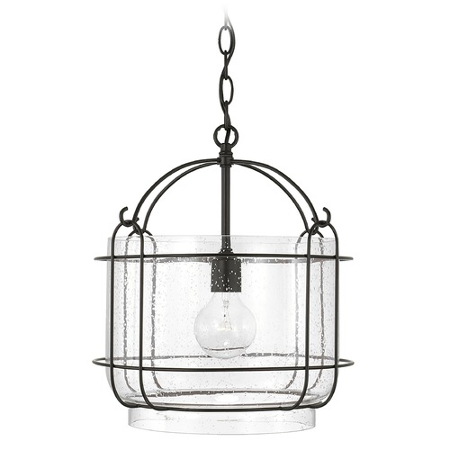 Harmon 14.25-Inch Matte Black Pendant by HomePlace by Capital Lighting