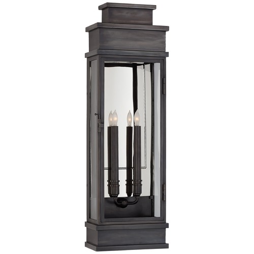 Visual Comfort Signature Collection E.F. Chapman Linear Large Indoor Lantern in Bronze by Visual Comfort Signature CHD2911BZCG