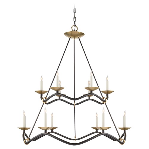 Barry Goralnick Choros Chandelier in Aged Iron by Visual Comfort Signature