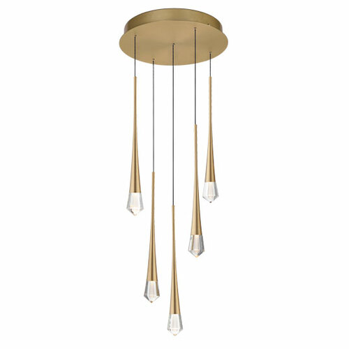 Pierce 13-Inch LED Multi-Port Pendant in Gold by ET2 Lighting