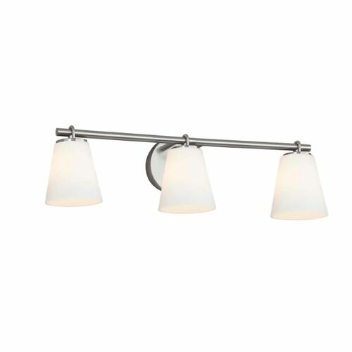 Alpino 3-Light Bath Light in Nickel by Evolv by Justice Design Group