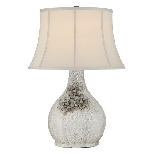 Currey and Company Lighting Currey and Company Attar White Table Lamp with Bell Shade 6000-1031
