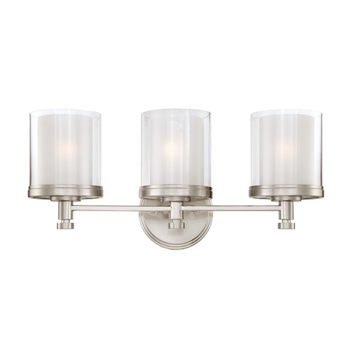 Modern Bathroom Light in Brushed Nickel by Nuvo Lighting