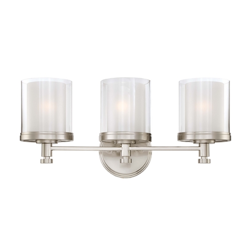 Nuvo Lighting Modern Bathroom Light in Brushed Nickel by Nuvo Lighting 60/4643