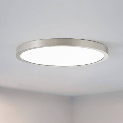 Design Classics Lighting Flat LED Light Surface Mount 14-Inch Round Satin Nickel 2700K 1560LM 14279-SN T16 3O