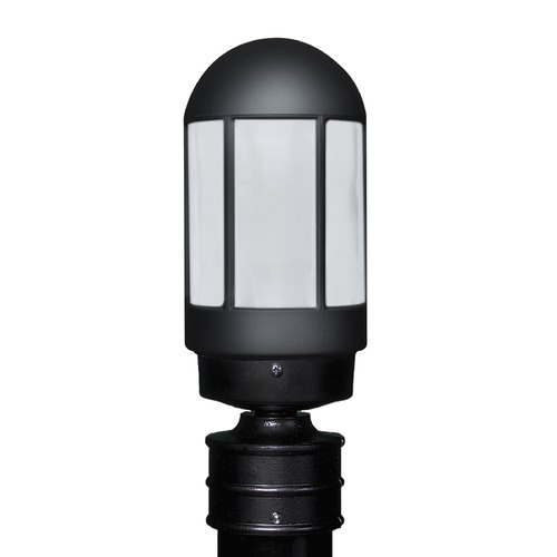 Besa Lighting Frosted Glass Post Light Black Costaluz by Besa Lighting 315157-POST-FR