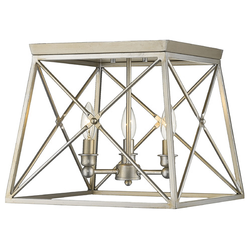 Trestle Antique Silver Flush Mount by Z-Lite