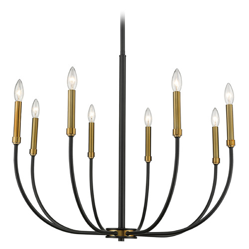 Haylie Matte Black & Olde Brass Chandelier by Z-Lite