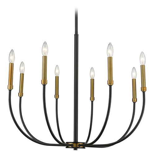 Z-Lite Haylie Matte Black & Olde Brass Chandelier by Z-Lite 479-8MB-OBR