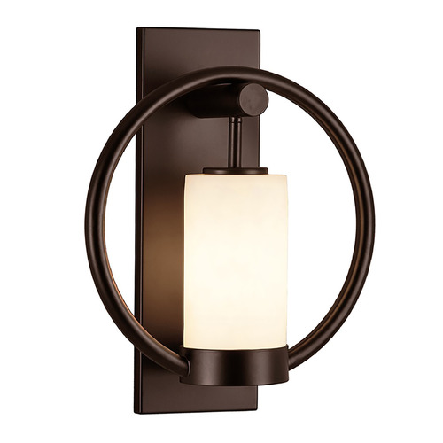 Justice Design Redondo Outdoor 1-Light Wall Sconce Bronze