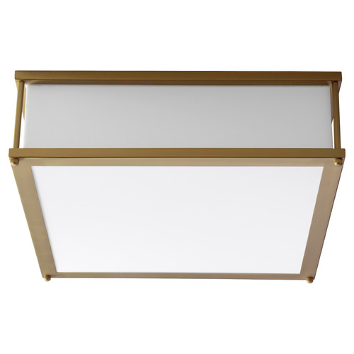 Modulo 16-Inch LED Flush Mount in Aged Brass by Oxygen Lighting